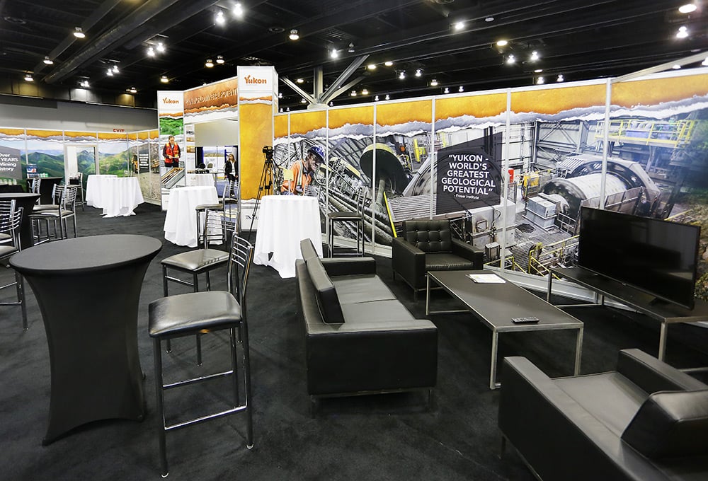 Vancouver Resource Investment Conference — LEVY show build, photo 04.
