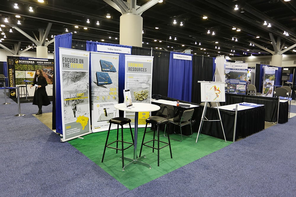 Vancouver Resource Investment Conference — LEVY show build, photo 07.